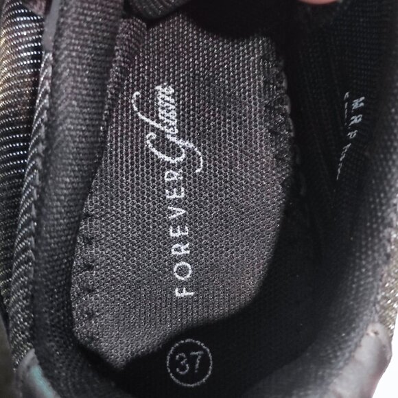 Forever Glam sneakers black and golden metallic colour women's siz 37 (6.5) NWOT - Picture 6 of 9